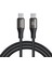 SA25-CC5 Işık Hızı Serisi 100W Hızlı Şarj Veri Kablosu (Tip-C - Tip-C) 1.2m-Siyah 1