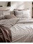 Chandler Tek Kişilik Pamuklu Baskılı Nevresim Takımı - Bej 4