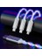 3&apos;ü 1 Arada Rgb Işıklı Şarj Kablosu — Uyumlu Lightning, Type-C ve Micro USB Bağlantılı — Çoklu Cihaz Şarj Kablosu, 1.2 Metre, LED Işıklı, Estetik ve Pratik Kullanım 3