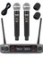 LV-502EE Uhf Dijital 2X24 Kanal Çiftli El Telsiz Kablosuz Mikrofon 1
