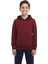Çocuk Bordo Kapüşonlu Cepli 3 Iplik Kız Erkek Sweatshirt BGL-ST05004 4