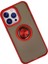 Buğz Iphone 13 Pro Max Kılıf Montreal Yüzüklü Silikon Kapak - Kırmızı 2
