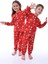 %100 Pamuk İnterlok Kumaş Uzun Kollu Yılbaşı Temalı Unisex Çocuk Pijama Takımı - Yılbaşı Pijaması 1