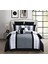 8 Parça Nakış Yorgan Seti,, Siyah 1