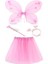 Toz Pembe Kelebek Kostümü - Toz Pembe Kelebek Kostüm Aksesuar Seti 4 Parça 1