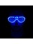 Mavi LED Işıklı Parti Gözlüğü - Neon Glow Şerit Gözlük 3 Modlu 2