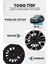 Togg T10F Sedan Jant Kaplama Sticker Set - Parlak Siyah 1