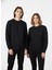 Unisex Relax Fit Rahat Kesim Pamuklu Yumusak Dokulu Içi Polarli Bisiklet Yaka Sweatshirt 2