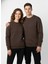 Unisex Relax Fit Rahat Kesim Pamuklu Yumusak Dokulu Içi Polarli Bisiklet Yaka Sweatshirt 2