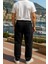 Erkek Beli Lastikli Premium Siyah Baggy Pantolon 6