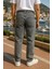 Erkek Beli Lastikli Premium Gri Baggy Pantolon 6