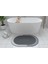Kaymaz Tabanlı Oval Süper Emici Banyo Paspası Gri - 40X60 cm 2