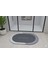 Kaymaz Tabanlı Oval Süper Emici Banyo Paspası Gri - 40X60 cm 4