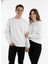Unisex Relax Fit Rahat Kesim Pamuklu Yumusak Dokulu Içi Polarli Bisiklet Yaka Sweatshirt 2