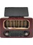 Retro Ahşap Tasarım Bluetooth Radyo - Usb/tf Kart Destekli, Şarjlı Taşınabilir Müzik Çalar 1