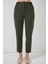 Kadın Bdart Düğmeli Yüksek Bel Kumaş Pantolon Haki Yeşil 2