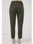Kadın Bdart Düğmeli Yüksek Bel Kumaş Pantolon Haki Yeşil 6