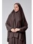 Kadın Iki Parça Namaz Elbisesi Başörtülü Organik Pamuklu Lastikli Kolu Kaymaz Etek Penye Tesettür 4