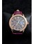 Bordo Deri Kordonlu Rose Gold Unisex - Erkek, Kadın Kol Saati 6