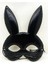 Buğz Siyah Renk Kumaş Malzemeden Imal Eva Tavşan Maskesi 19X15 cm 3