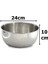 430 Paslanmaz Çelik Karıştırma Kabı 24CM 3,5 Litre Çırpma Yoğurma Hamur Salata Pişirme Kasesi 1