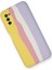 Samsung Galaxy A03S Kılıf Ebruli Lansman Silikon - Sarı-Mavi 2