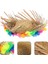 Naturel Renk Püsküllü Örme Hasır Hawaii Luau Aloha Şapka 13X36 cm 3