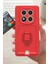 Xiaomi Redmi Note 14 Pro 4g Kılıf Zuma Kartvizitli Yüzüklü Silikon - Kırmızı 2