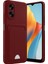 Oppo A38 Kılıf Kelvin Kartvizitli Silikon - Bordo 1