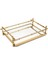 Gold Metal Dikdörtgen Aynalı Tepsi 47X30X10 cm 1