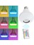 Bluetooth Hoparlör Özellikli Lamba, Müzik Çalar Işık, Kumandalı 16 Farklı Renk Rgb Işıklı E27 LED Ampul 3