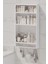 Çok Amaçlı Yapışkanlı Duvar Rafı Organizer 3 Katlı Banyo & Mutfak Rafı 2 Çekmeceli Havluluk (Beyaz) 2