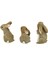 QM92008 The Den Rabbits Iç/dış Mekan Bahçe Hayvan Heykelleri, 9,5 cm Genişliğinde, 10,5 cm Derinliğinde, Tam Renkli Kaplama 1
