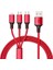PM-26336 3 In 1 Kırmızı 1.2 Metre Şarj Kablosu 1