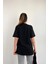 Frida Baskılı Basic Kısa Kollu T-Shirt Siyah 4