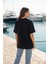 Baskılı Basic Kısa Kollu T-Shirt Siyah 2
