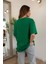 Baskılı Basic Kısa Kollu T-Shirt Yeşil 4