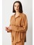 Uzun Kollu Rahat Kalıp Mocca Kadın Gömlek 54300-2Y5 3