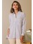 Arkası Uzun Çizgili Laci Kadın Gömlek 4245-2Y5 1
