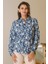 Çiçek Desenli Uzun Kollu Laci Kadın Gömlek 4119-2Y5 4