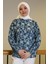 Çiçek Desenli Uzun Kollu Laci Kadın Gömlek 4119-2Y5 6