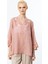 Nakış Detaylı Keten Pembe Kadın Bluz 3936-2Y5 3