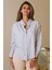 Uzun Kollu Düğmeli Laci Ekru Kadın Gömlek 29754-2Y5 1