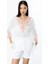 Nakış Detaylı Keten Ekru Kadın Bluz 3936-2Y5 2