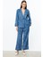 Işlemeli Bol Paça Indigo Kadın Pantolon 54521-2Y5 2