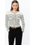 Çizgili Crop Krem Kadın Hırka 53901-2Y5 2