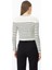 Çizgili Crop Krem Kadın Hırka 53901-2Y5 4