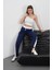 Şeritli Garnili Pantolon Lacivert 3