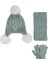 1-4 Yaş Kız Çocuk Atkı Bere Eldiven Içi Polarlı 3'lü Takım 24160-02 1