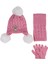 1-4 Yaş Kız Çocuk Atkı Bere Eldiven Içi Polarlı 3'lü Takım 24160-02 1
